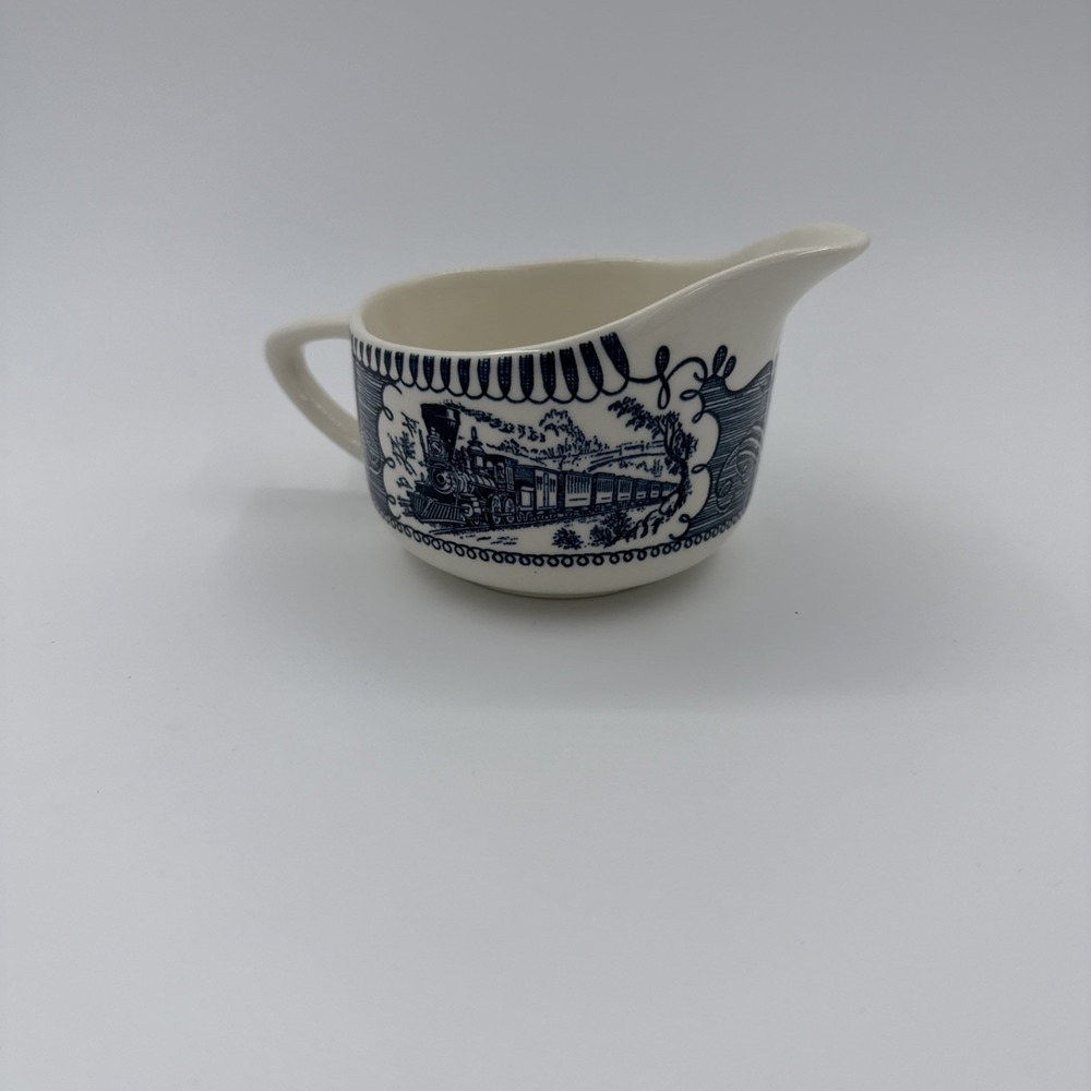 Vintage Royal China‎ Currier & Ives "Express Train Creamer Pitcher